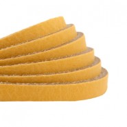 DQ Lederband flach 5mm Ochre yellow